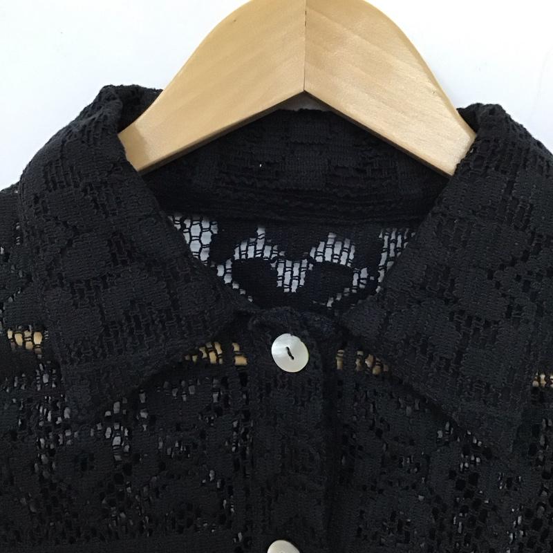 ニコアンド niko and... シャツ、ブラウス 長袖 NKN42643WS クラフトレースロングスリーブシャツ M 黒 / ブラック / レディース USED 古着 中古 10131836