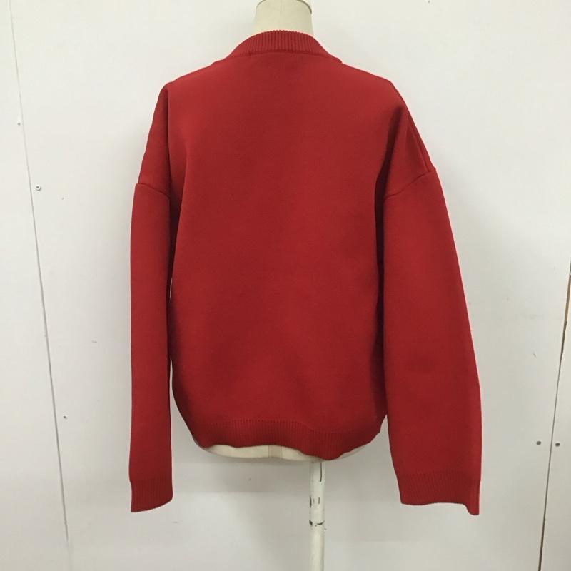 マウジー MOUSSY トレーナー 長袖 010BSA70-1090 LUSTER CN KNIT TOPS FREE 無地 赤 / レッド / レディース USED 古着 中古 10108221