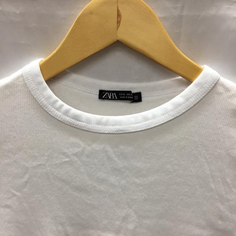 ザラ ZARA Tシャツ 長袖 S 無地 白 / ホワイト / レディース USED 古着 中古 10110840