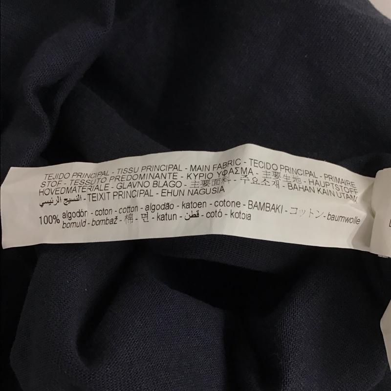 ザラ ZARA カットソー 長袖 長袖カットソー 無地カットソー クルーネック L プリント 紺 / ネイビー / メンズ USED 古着 中古 10130089