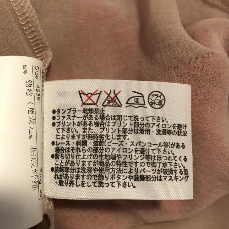 パオラフラーニ PAOLA FRANI カットソー 半袖 レース シフォン ノースリーブカットソー 38 無地 X 花柄 X ベージュ / ベージュ / X 桃 / ピンク / レディース USED 古着 中古 10015370