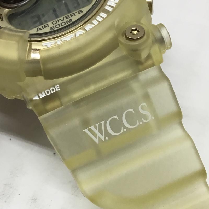 ジーショック G-SHOCK 腕時計 デジタル DW-8201WC FROGMAN WCCS 世界サンゴ礁保護協会 ロゴ、文字 透明 / クリア / メンズ USED 古着 中古 10110544