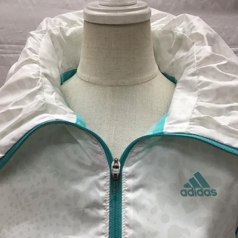 アディダス adidas ジャケット、上着 ジャンパー、ブルゾン S04736 JED80 トレーニング ActiveTraining レオパード柄 裏起毛ウインドブレーカー S ロゴ、文字 X ヒョウ柄・レオパード柄 白 / ホワイト / レディース USED 古着 中古 10113187