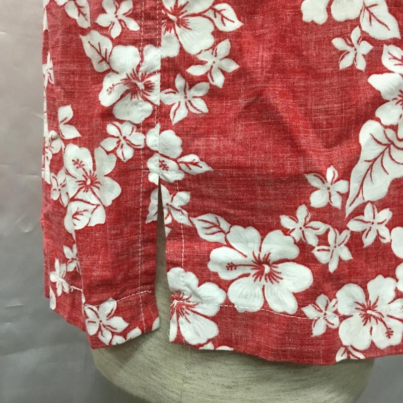 古着 USED シャツ、ブラウス 半袖 半袖シャツ カラーシャツ 半袖カットソー アロハシャツ 4L 総柄 X 花柄 白 / ホワイト / X 赤 / レッド /  メンズ USED 古着 中古 10108538