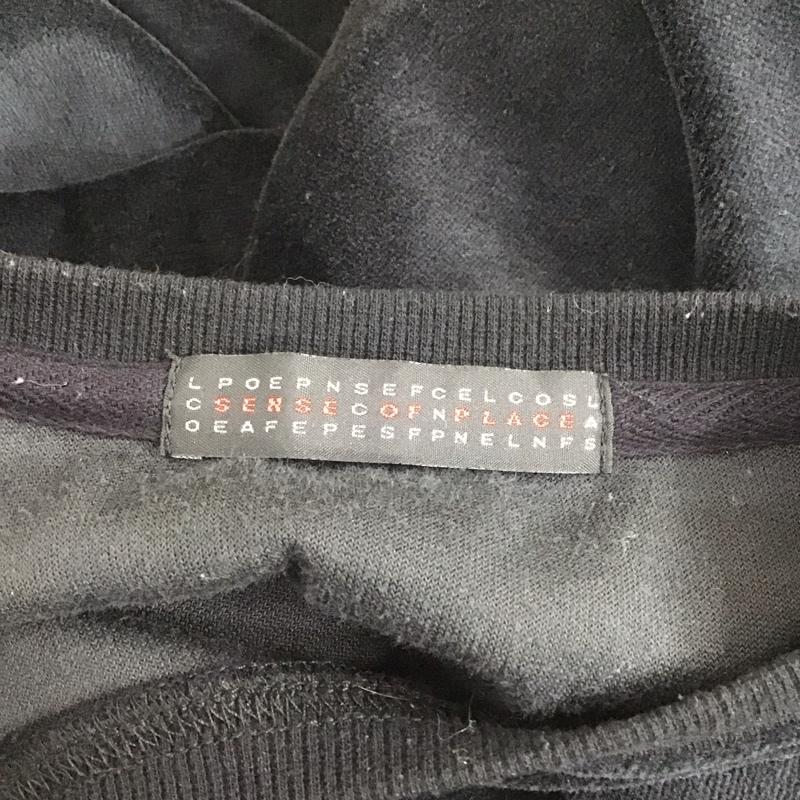 センスオブプレイス SENSEOFPLACE カットソー 長袖 長袖カットソー クルーネックカットソー ロングスリーブカットソー 無地Tシャツ FREE 無地 黒 / ブラック / メンズ USED 古着 中古 10107476