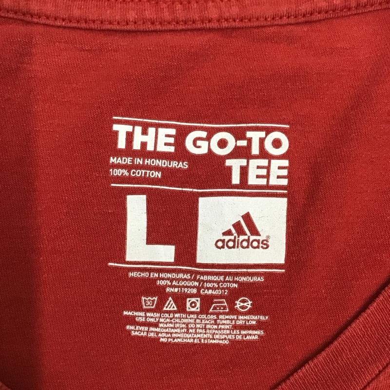 アディダス adidas Tシャツ 半袖 THE GO-TO TEE L ロゴ、文字 ボルドー / ボルドー / メンズ USED 古着 中古 10117067