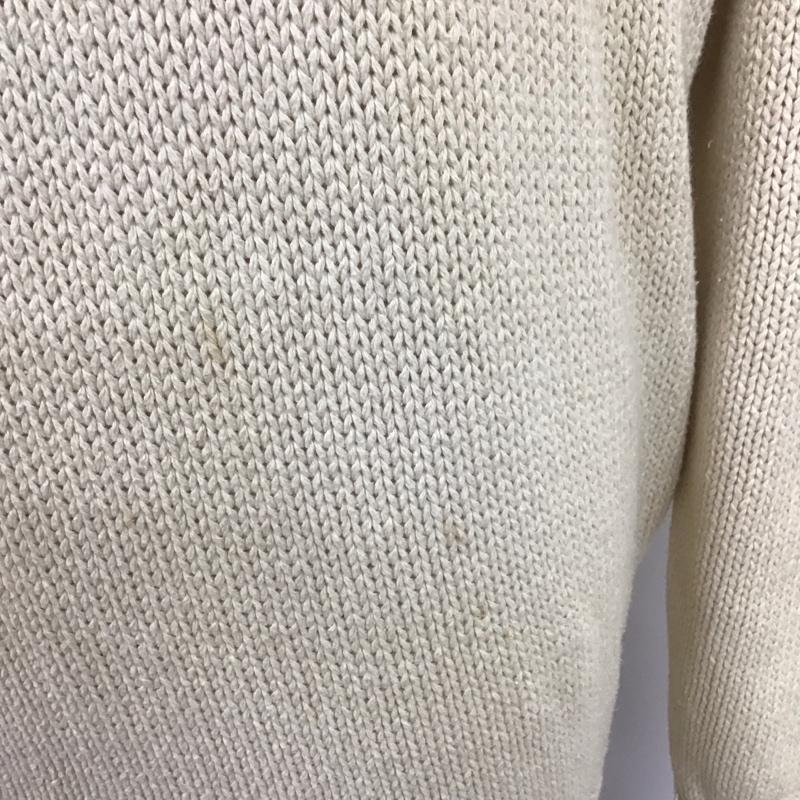 ポロバイラルフローレン Polo by RALPH LAUREN ニット、セーター 長袖 長袖ニットカットソー ニット セーター クルーネックニット M ロゴ、文字 ベージュ / ベージュ / メンズ USED 古着 中古 10114977