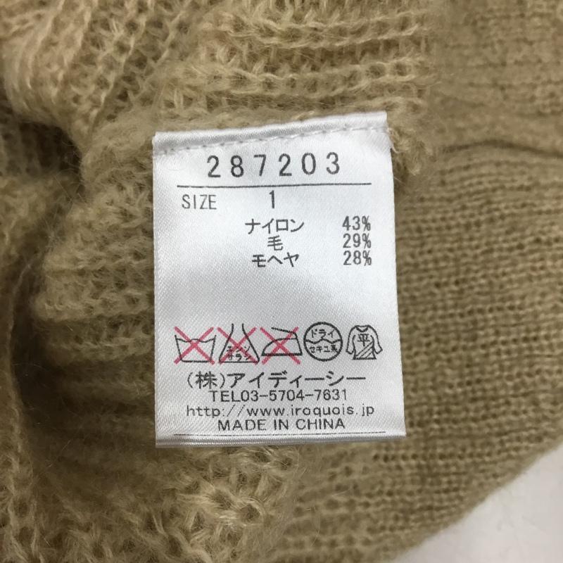 イロコイ Iroquois ニット、セーター 長袖 1 無地 ベージュ / ベージュ / メンズ USED 古着 中古 10114309