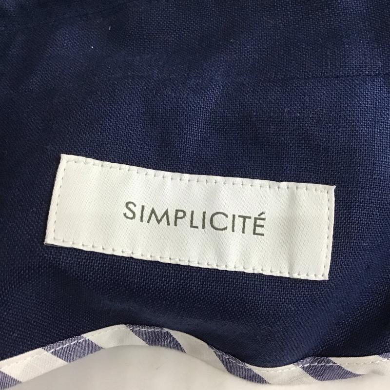 シンプリシテェ Simplicite ジャケット、上着 ジャケット、ブレザー カジュアルジャケット カラージャケット ポケットジャケット アウター M 無地 紺 / ネイビー / レディース USED 古着 中古 10117480