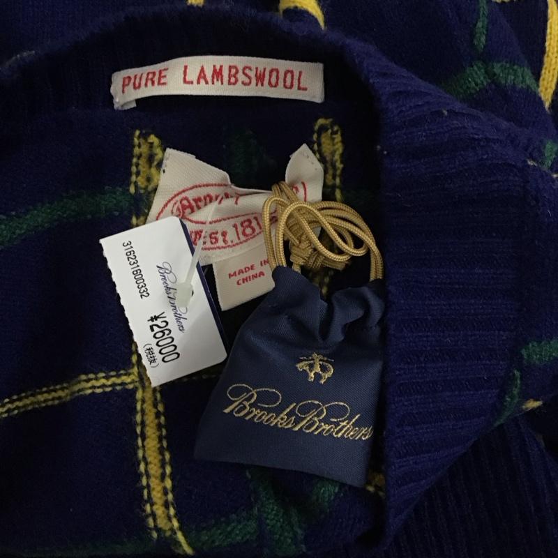 ブルックスブラザーズ BROOKS BROTHERS カーディガン 長袖 長袖ニットカーディガン リブニットカーディガン 前ボタン M チェック マルチカラー / マルチカラー / メンズ USED 古着 中古 10112833