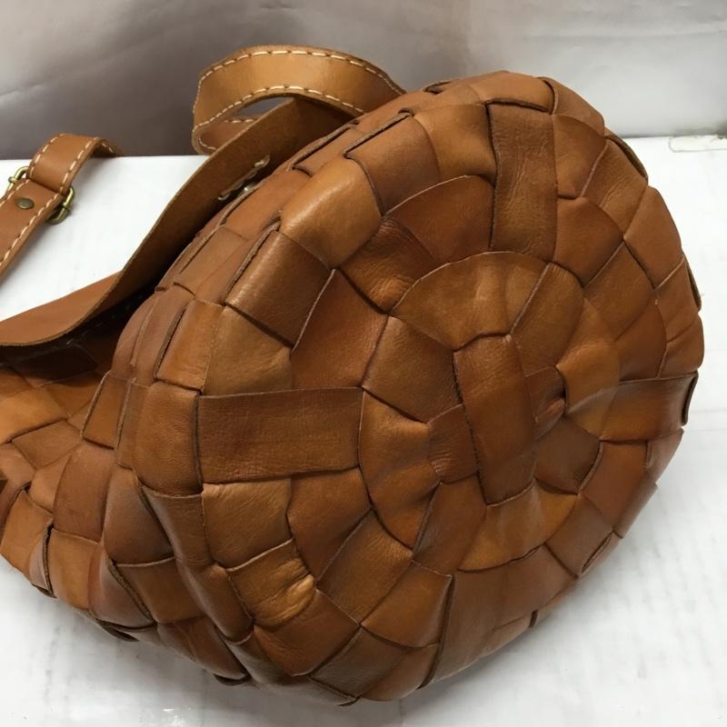 ニコアンド niko and... ショルダーバッグ ショルダーバッグ メッシュ 編み込み レザー 無地 茶 / ブラウン / レディース USED 古着 中古 10106886