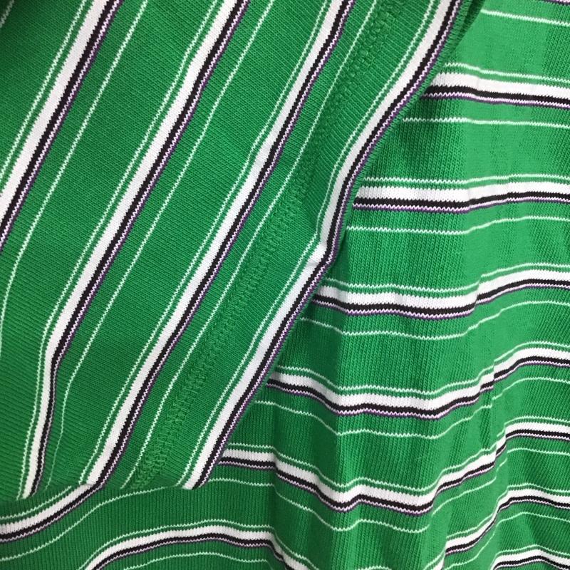 ニコアンド niko and... Tシャツ 半袖 nkn33609ad 半袖カットソー ボーダーシャツ クルーネックカットソー L ボーダー柄 緑 / グリーン / レディース USED 古着 中古 10128907