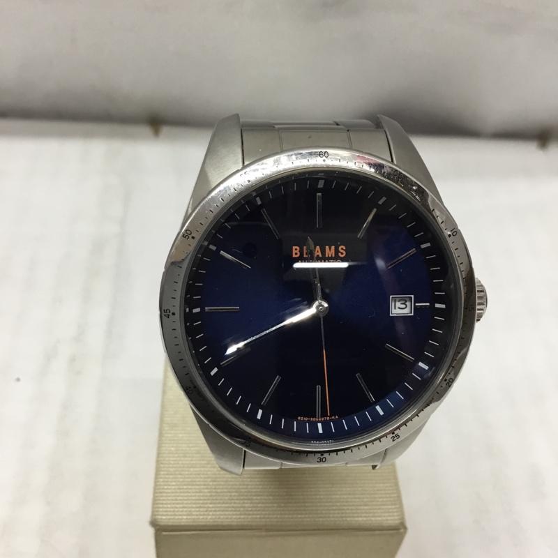 ビームス BEAMS 腕時計 アナログ(自動巻き) GN-4W-S 740142 CITIZEN ロゴ、文字 銀 / シルバー / X 紺 / ネイビー / メンズ USED 古着 中古 10117585