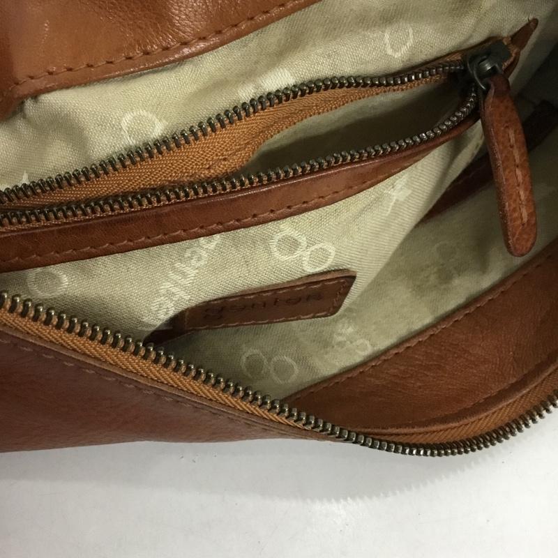 ゲンテン genten ショルダーバッグ ショルダーバッグ レザー ロゴ、文字 灰 / グレー / レディース USED 古着 中古 10122810
