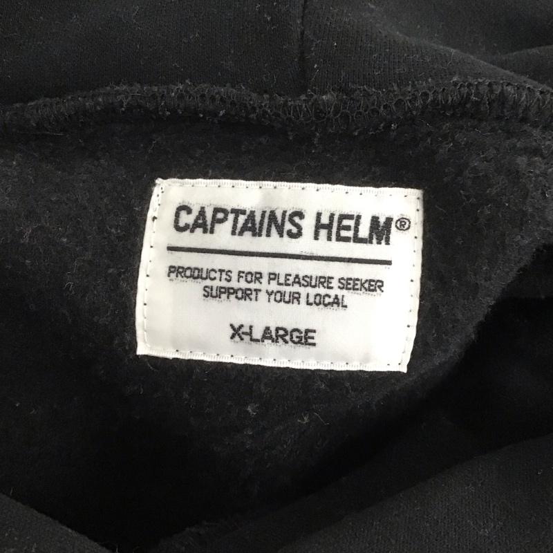 キャプテンズヘルム Captains Helm パーカー 長袖 フーディ XL ロゴ、文字 白 / ホワイト / X 黒 / ブラック / X 紫 / パープル / メンズ USED 古着 中古 10106682
