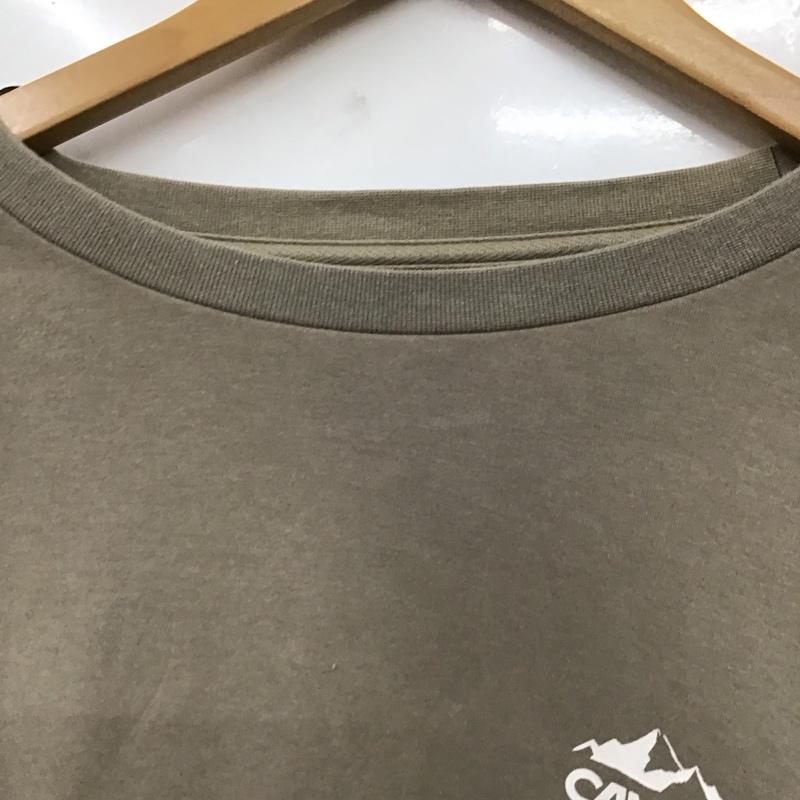 キャンプセブン CAMP7 カットソー 長袖 cp4202432009 ビッグシルエットバックロゴロンT クルーネックカットソー M ロゴ、文字 茶 / ブラウン / レディース USED 古着 中古 10119554