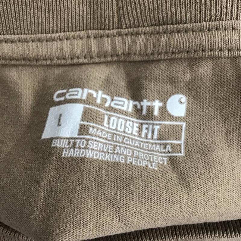 カーハート Carhartt Tシャツ 半袖 半袖カットソー プリントTシャツ クルーネックカットソー L ロゴ、文字 ベージュ / ベージュ / メンズ USED 古着 中古 10107988