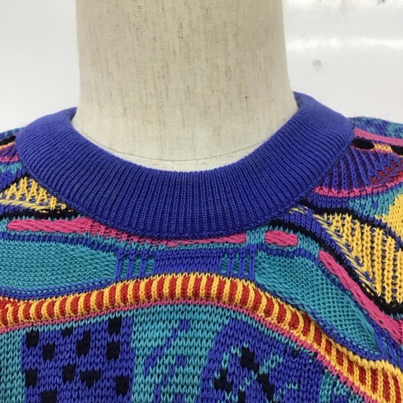古着 USED ニット、セーター 長袖 長袖ニットカットソー ニット セーター クルーネックニット S 総柄 マルチカラー / マルチカラー / メンズ USED 古着 中古 10110800