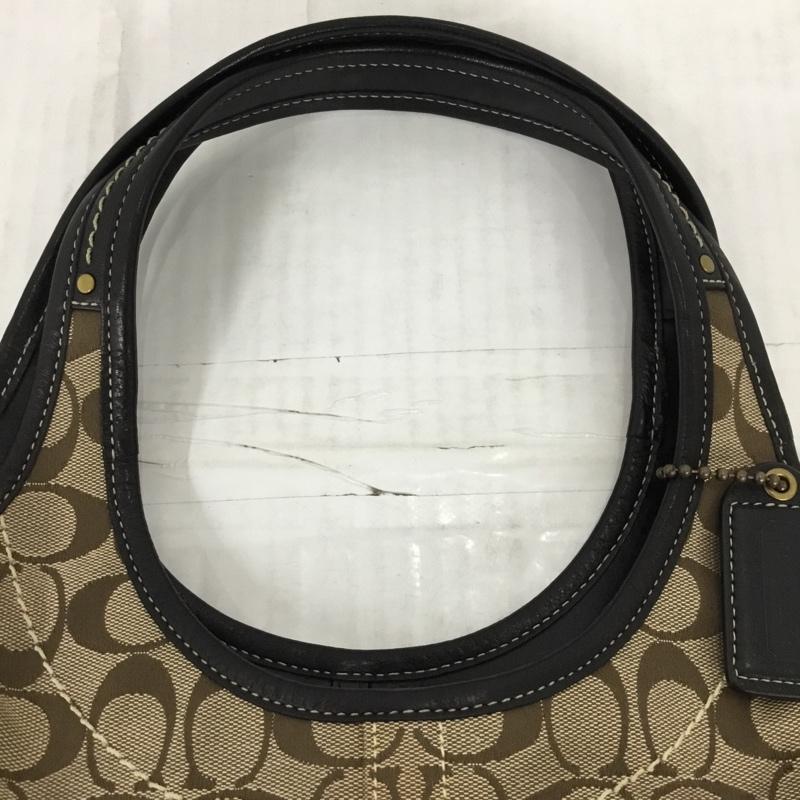 コーチ COACH トートバッグ トートバッグ 11280 シグネチャー 総柄 ベージュ / ベージュ / X 黒 / ブラック / レディース USED 古着 中古 10109901