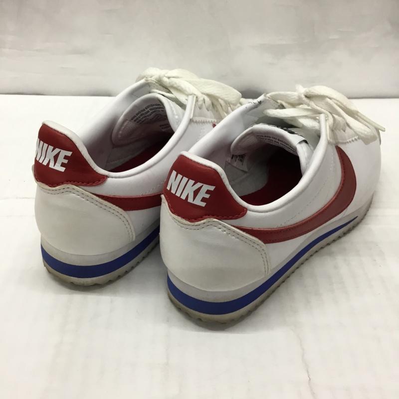 ナイキ NIKE スニーカー スニーカー 807471-103 WMNS CLASSIC CORTEZ LEATHER 23cm 23.0cm ロゴ、文字 白 / ホワイト / X 赤 / レッド / X 青 / ブルー / レディース USED 古着 中古 10119566
