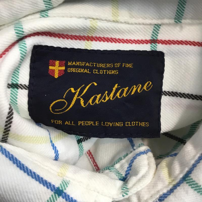 カスタネ Kastane シャツ、ブラウス 長袖 チェックシャツ FREE チェック 白 / ホワイト / レディース USED 古着 中古 10045327