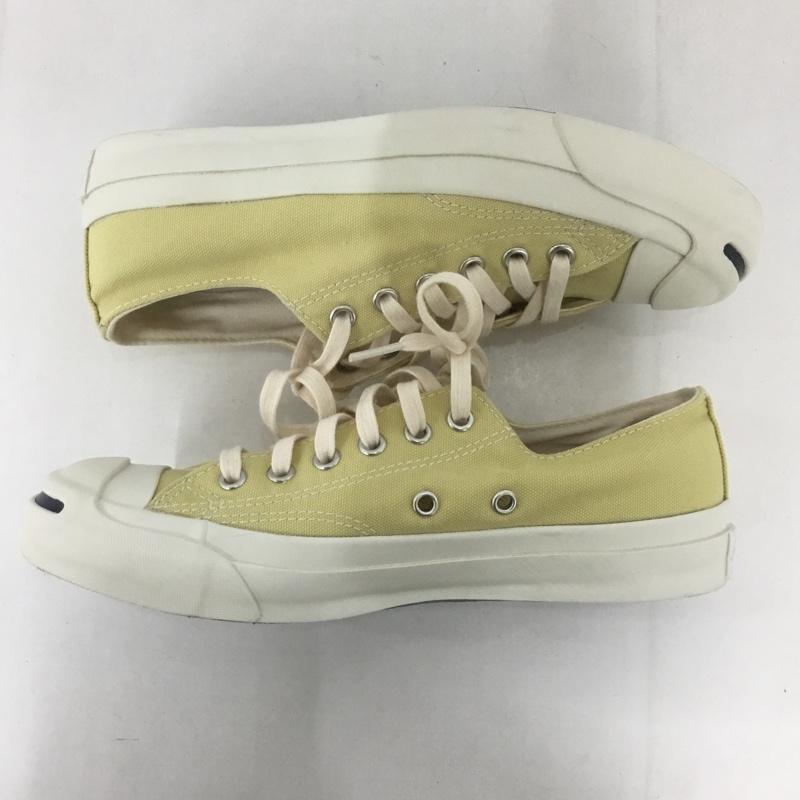 コンバース CONVERSE スニーカー スニーカー 1SC844 ジャックパーセル JACK PURCELL PET-CANVAS 23.5cm 23.5cm ロゴ、文字 黄 / イエロー / X 白 / ホワイト / レディース USED 古着 中古 10127009