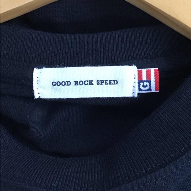 グッドロックスピード GOOD ROCK SPEED Tシャツ 半袖 FREE ロゴ、文字 X プリント 黒 / ブラック / レディース USED 古着 中古 10131740
