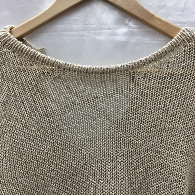 ザラ ZARA ニット、セーター 長袖 M 無地 ベージュ / ベージュ / レディース USED 古着 中古 10121995