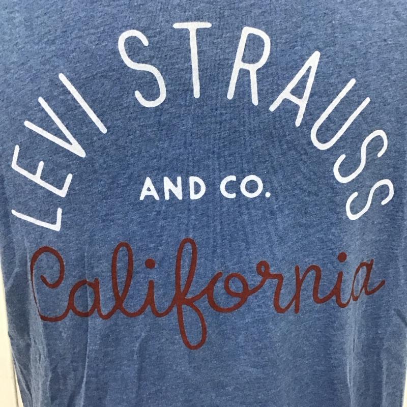 リーバイス Levi s Tシャツ 半袖 半袖カットソー プリントTシャツ クルーネックカットソー M ロゴ、文字 青 / ブルー / メンズ USED 古着 中古 10107135