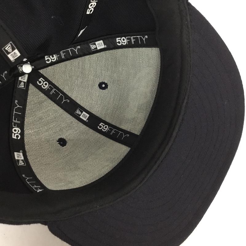 ニューエラ NEW ERA 帽子 キャップ MR.GENTLEMAN ウール 58.7cm 59FIFTY ロゴ、文字 紺 / ネイビー / メンズ USED 古着 中古 10146324