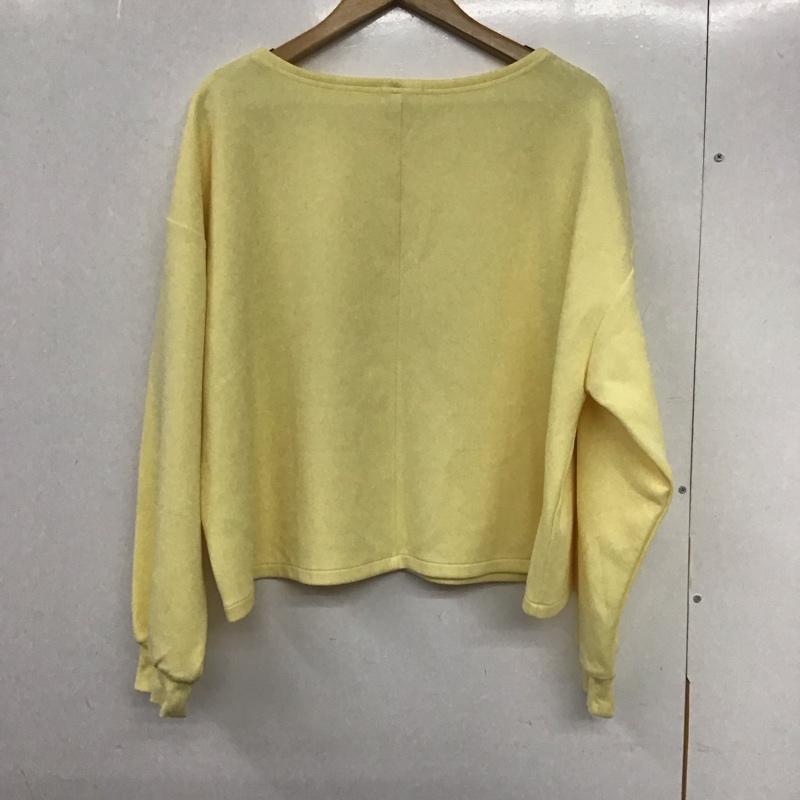 レプシィム LEPSIM トレーナー 長袖 lp062066SB ダンボールショートプルオーバー FREE 無地 黄 / イエロー / レディース USED 古着 中古 10132849