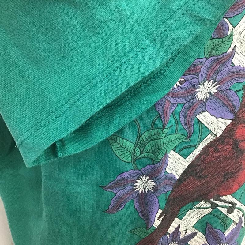 古着 USED Tシャツ 半袖 半袖カットソー プリントTシャツ クルーネックカットソー 古着 L プリント 緑 / グリーン / メンズ USED 古着 中古 10106997