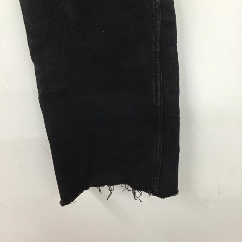 ザラ ZARA パンツ デニム、ジーンズ ブラックデニム 40 無地 黒 / ブラック / レディース USED 古着 中古 10136939