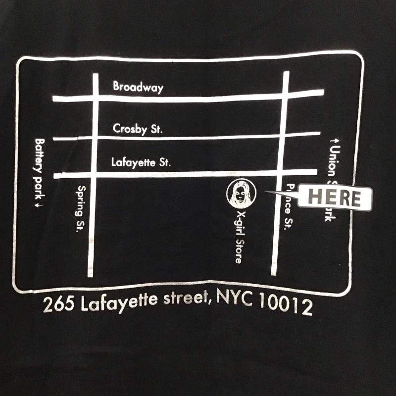 エックスガール X-girl Tシャツ 半袖 105202011001 NYC S/S TEE ニューヨーク L プリント X ロゴ、文字 黒 / ブラック / レディース USED 古着 中古 10137265