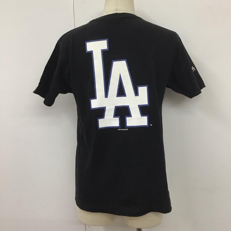 ニューエラ NEW ERA Tシャツ 半袖 半袖カットソー プリントTシャツ クルーネックカットソー XLARGE S ロゴ、文字 黒 / ブラック /  メンズ USED 古着 中古 10111118