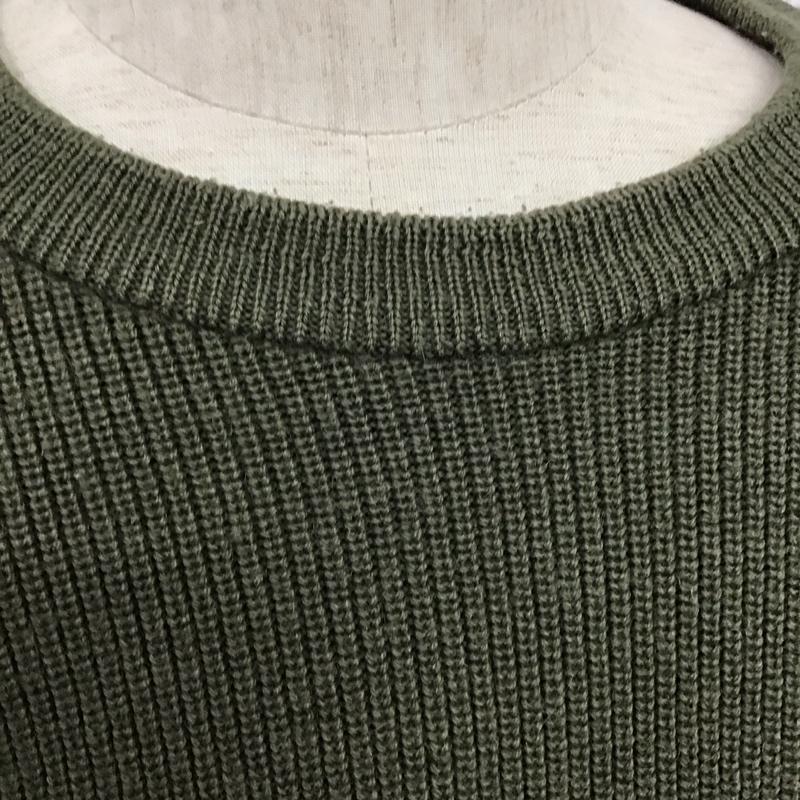 ミリタリー ミリタリー ニット、セーター 長袖 無地 カーキ / カーキ / メンズ USED 古着 中古 10106378