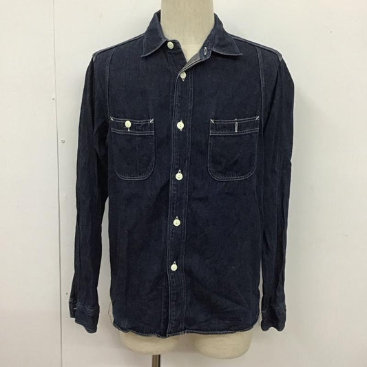 サニースポーツ SUNNY SPORTS シャツ、ブラウス 長袖 長袖シャツ カラーシャツ ポケットシャツ 長袖カットソー デニムシャツ M 無地 インディゴ / インディゴ /  メンズ USED 古着 中古 10109272