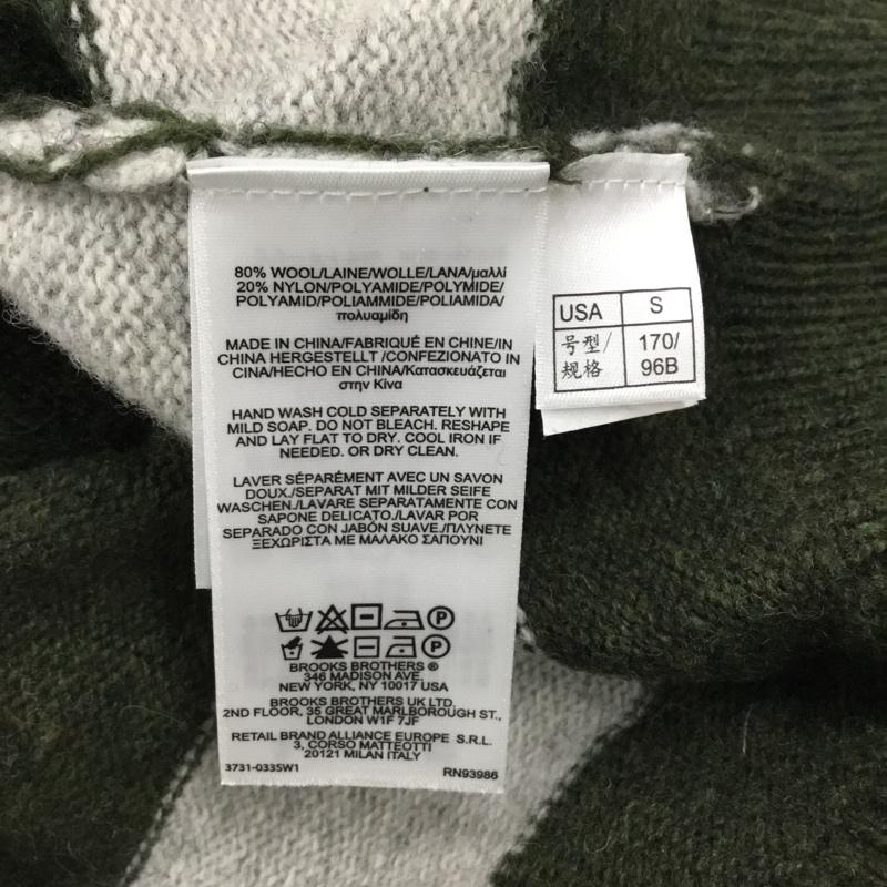 ブルックスブラザーズ BROOKS BROTHERS カーディガン 長袖 長袖ニットカーディガン リブニットカーディガン 前ボタン S ボーダー柄 マルチカラー / マルチカラー / メンズ USED 古着 中古 10113301