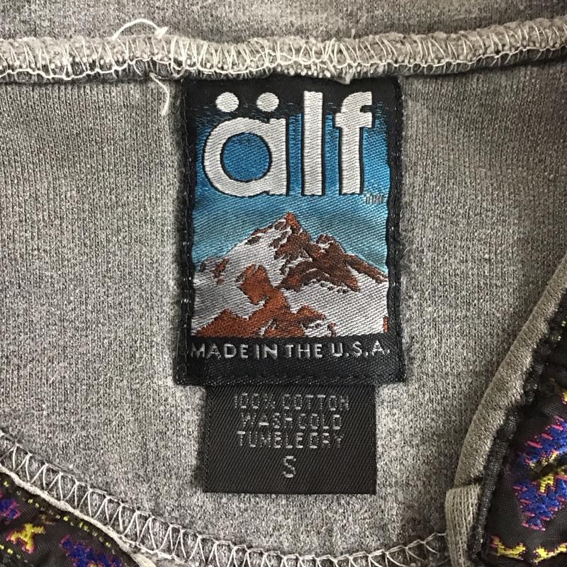 アルフ ALF トレーナー 長袖 長袖トレーナー スウェット スタンドカラー 古着 USA製 チロリアン S 無地 灰 / グレー / メンズ USED 古着 中古 10110350