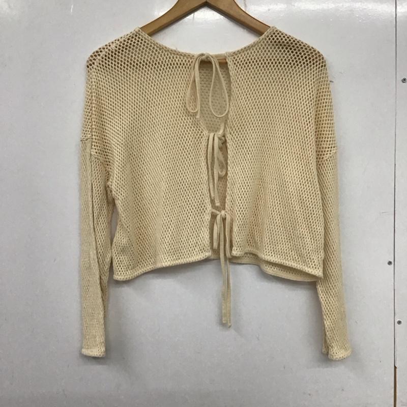 ローリーズファーム LOWRYS FARM トップス トップス メッシュ 1 無地 ベージュ / ベージュ / レディース USED 古着 中古 10133496