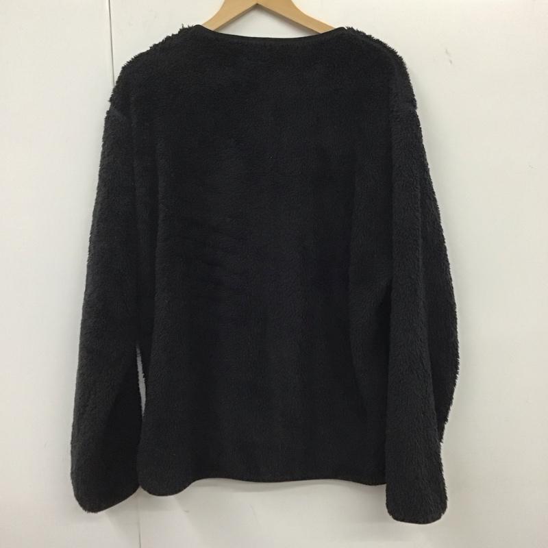 ユニクロ UNIQLO トレーナー 長袖 341-478157 フリースプルオーバー L 無地 黒 / ブラック / メンズ USED 古着 中古 10134865