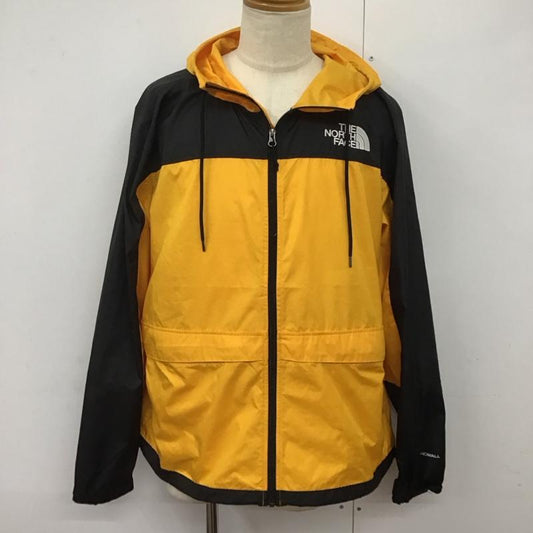 ザノースフェイス THE NORTH FACE ジャケット、上着 ジャケット、ブレザー nf0a4qz7 ジップアップジャケット ナイロンパーカー アウター XL ロゴ、文字 黒 / ブラック / X 黄 / イエロー /  メンズ USED 古着 中古 10125548