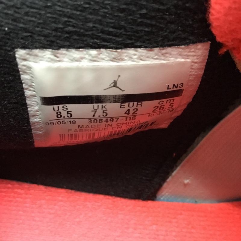 ナイキ NIKE スニーカー スニーカー 308497-116 AIR JORDAN 4 RETRO 26.5cm 26.5cm ワンポイント 白 / ホワイト / X 黒 / ブラック / X 橙 / オレンジ / メンズ USED 古着 中古 10113515