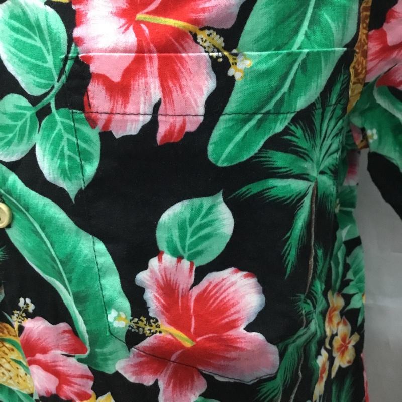 古着 USED シャツ、ブラウス 半袖 半袖シャツ カラーシャツ 半袖カットソー アロハシャツ M プリント 黒 / ブラック /  メンズ USED 古着 中古 10108723