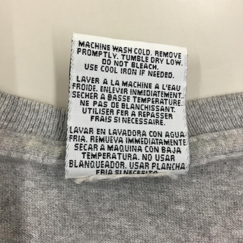 アディダス adidas Tシャツ 半袖 半袖カットソー プリントTシャツ クルーネックカットソー 古着 L ロゴ、文字 灰 / グレー / メンズ USED 古着 中古 10115766