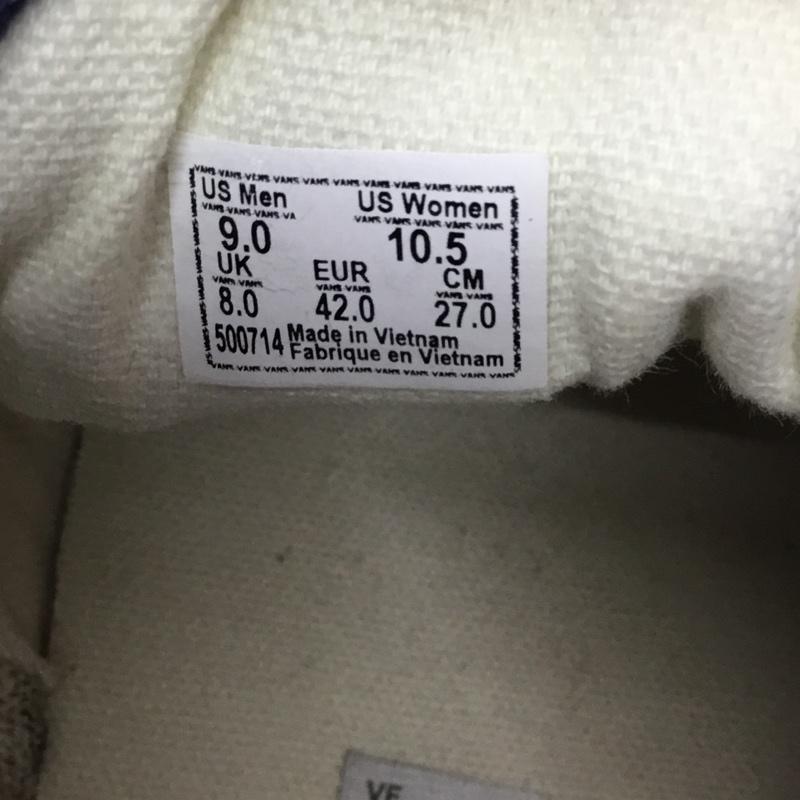 バンズ VANS スニーカー スニーカー 500714 OLD SKOOL 27cm 27.0cm チェック 紺 / ネイビー / X 白 / ホワイト / メンズ USED 古着 中古 10113952