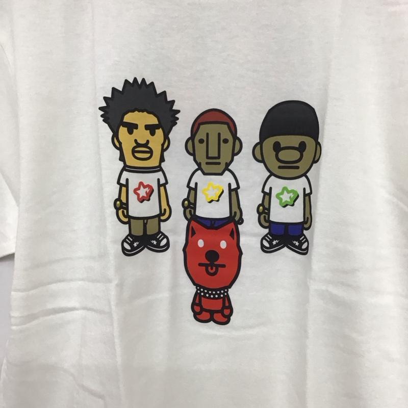 ベイプ BAPE Tシャツ 半袖 半袖カットソー プリントTシャツ クルーネックカットソー nerd M プリント 白 / ホワイト / メンズ USED 古着 中古 10137722