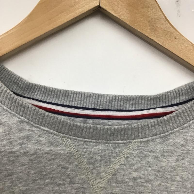 トミーヒルフィガー TOMMY HILFIGER トレーナー 長袖 長袖 XXL ロゴ、文字 灰 / グレー / メンズ USED 古着 中古 10138599