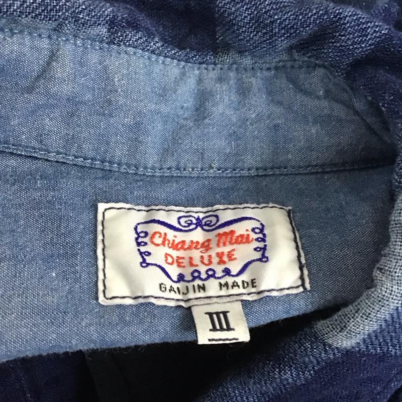 ガイジンメイド GAIJIN MADE シャツ、ブラウス 半袖 半袖シャツ カラーシャツ 半袖カットソー チェックシャツ 3 チェック 青 / ブルー / メンズ USED 古着 中古 10106961