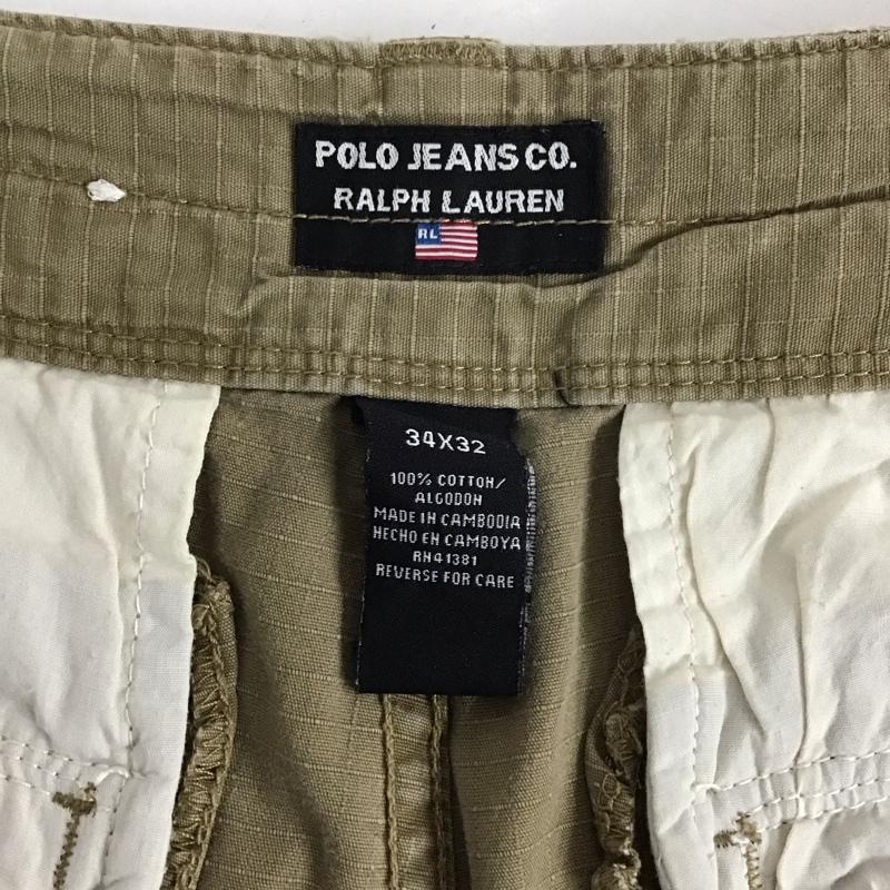 ラルフローレン RALPHLAUREN パンツ ワークパンツ、ペインターパンツ ワークパンツ ワイドパンツ カジュアルパンツ カーゴパンツ 34インチ 無地 ベージュ / ベージュ / メンズ USED 古着 中古 10131299